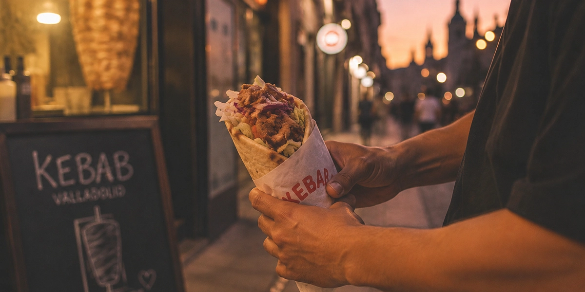 Kebab de un restaurante de Valladolid