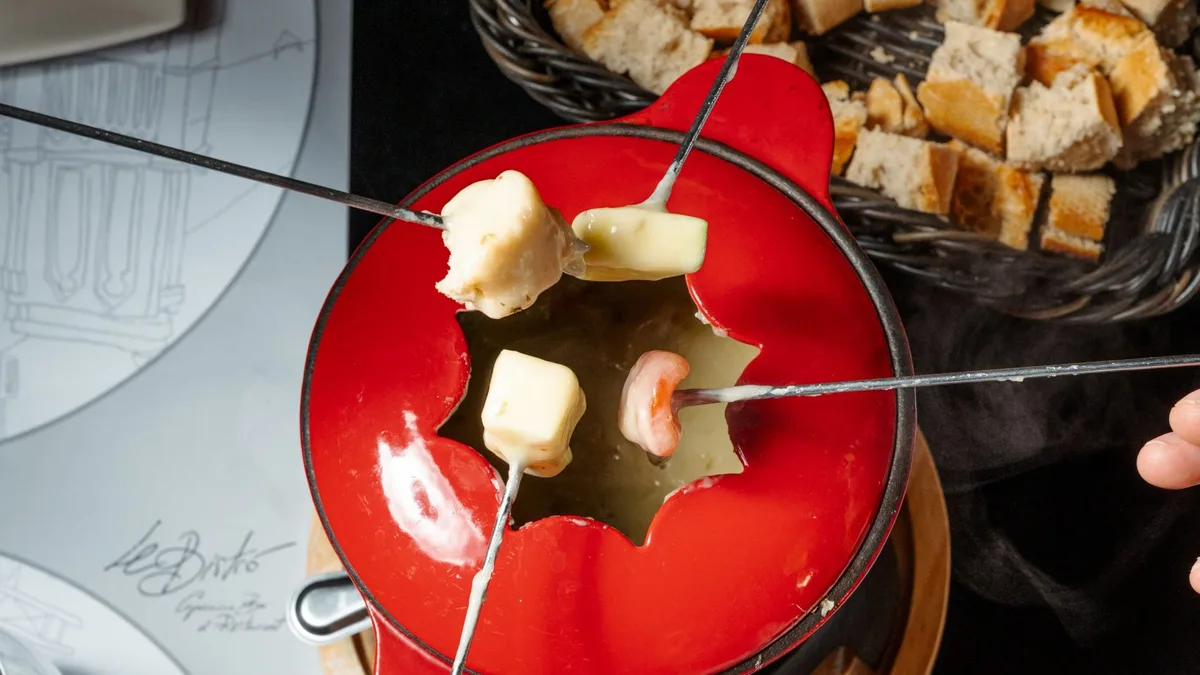 Fondue de queso del restaurante Le Bistró de Valladolid